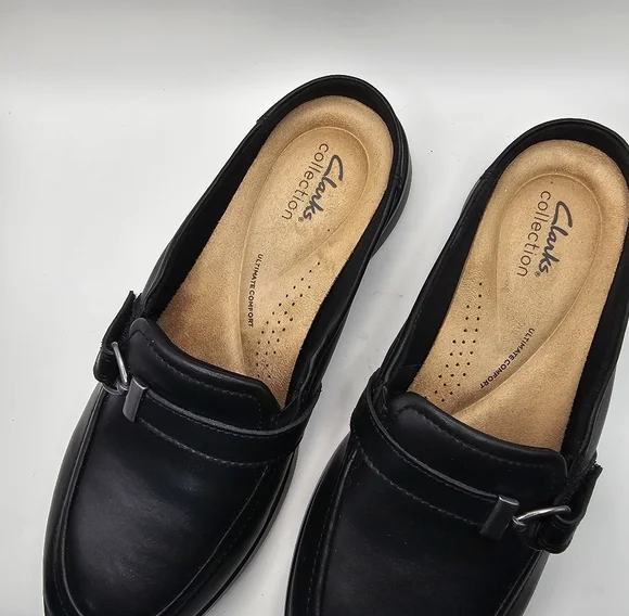 Clarks Women's Ellowyn Amelia Women's Slip-On Mules Black Size 8.5 - Picture 2 of 6